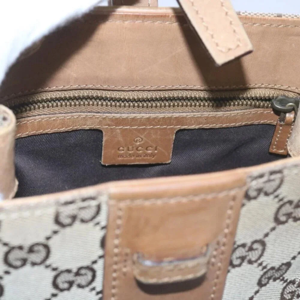 GUCCI GG Canvas Shoulder Bag Beige 110292 Auth 61802 - Picture 6 of 16